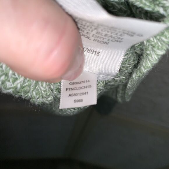 Cardigan Women’s L Heather Green Button Front Collared APPLESSEED'S Grannycore - Picture 9 of 10